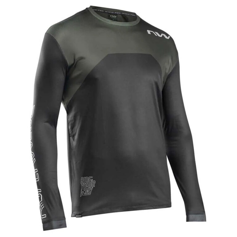 Northwave Sharp Long Sleeve Enduro Jersey L Black / Green Forest