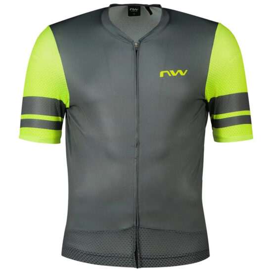 Northwave Storm Air Short Sleeve Jersey S Grey / Fluor Yellow