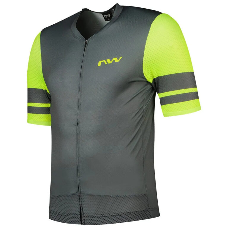 Northwave Storm Air Short Sleeve Jersey S Grey / Fluor Yellow - Image 2