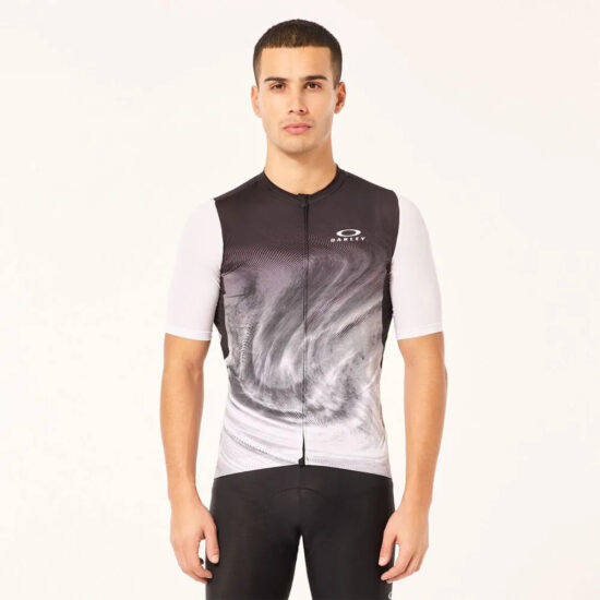 Oakley Endurance Dazzle Camo Short Sleeve Jersey L Gradient Swirl Black / White