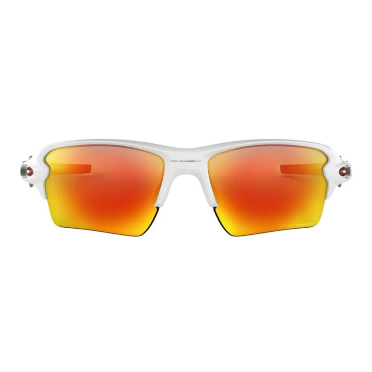 Oakley Flak 2.0 XL Prizm Sunglasses Prizm Ruby/CAT3 Polished White - Image 2