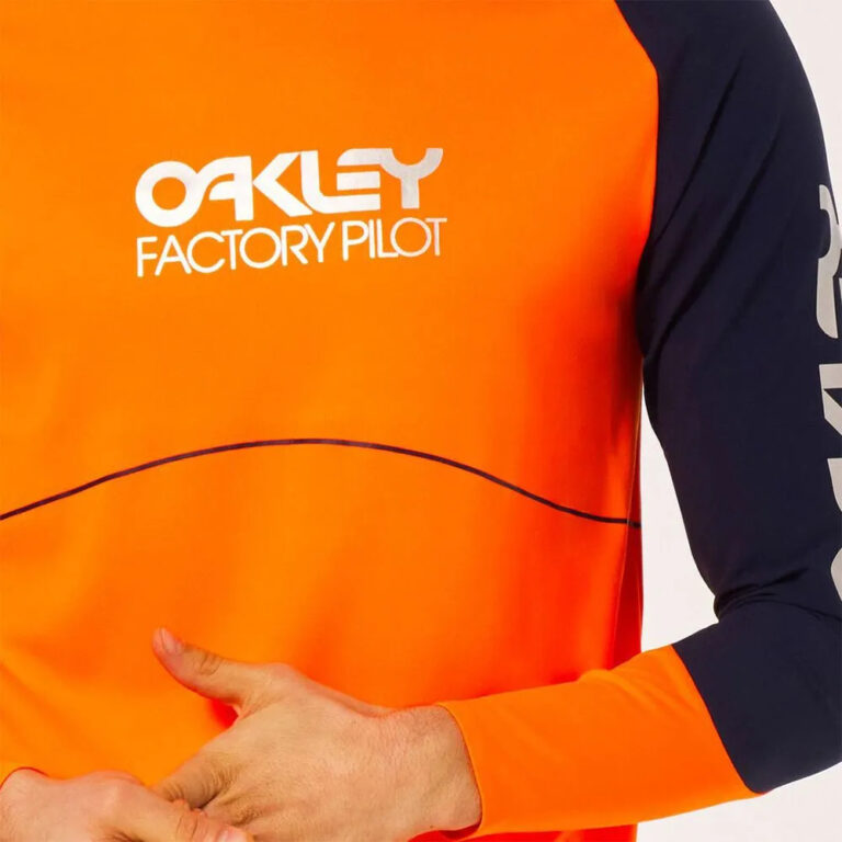 Oakley Maven Scrub Long Sleeve Enduro Jersey S Orange / Blue - XL Orange / Blue - Image 9