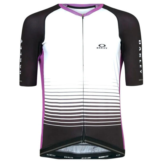 Oakley Sublimated Icon 2.0 Short Sleeve Jersey XL White / Purple Stripes