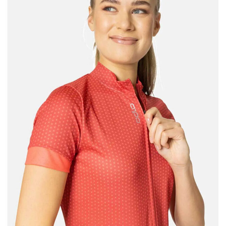 Odlo Essential 411951 Short Sleeve Jersey S American Beauty / Cayenne - M American Beauty / Cayenne - Image 5