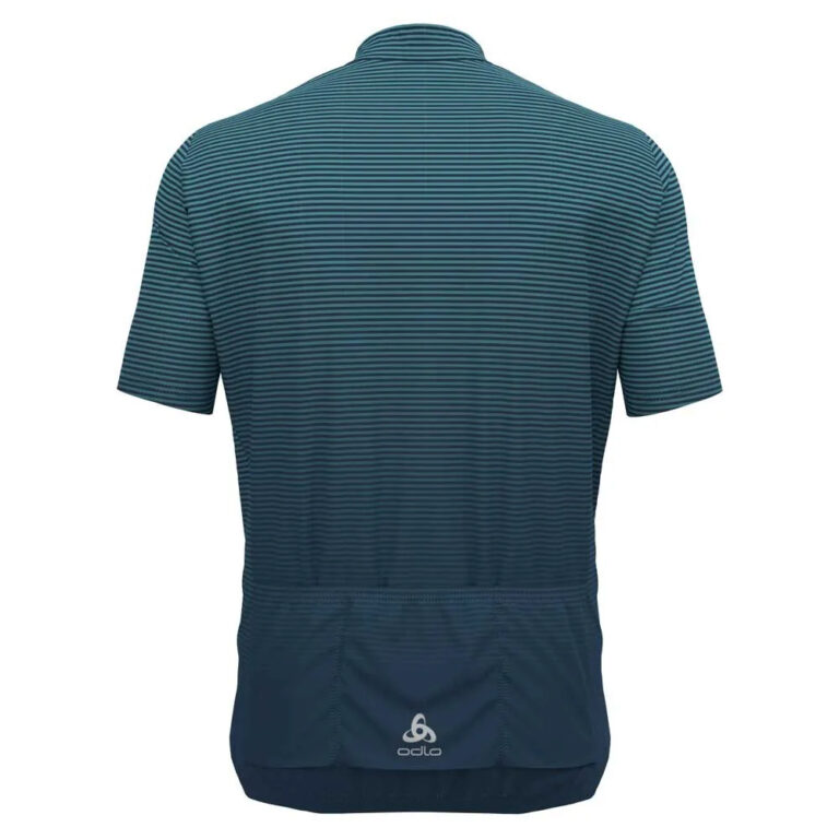 Odlo Essential 411952 Short Sleeve Jersey S Porcelain / Blue Wing Teal - Image 4