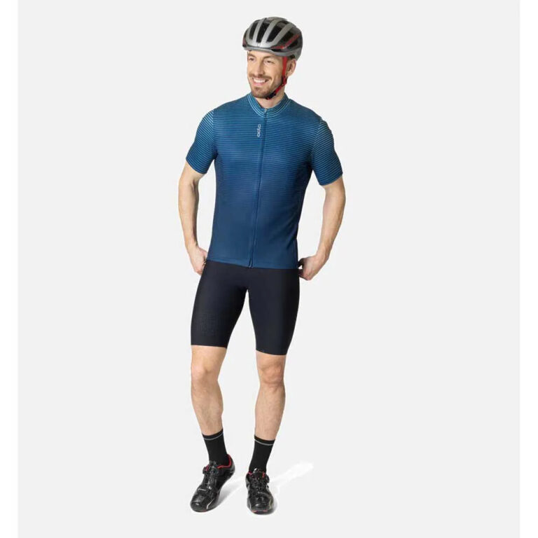 Odlo Essential 411952 Short Sleeve Jersey S Porcelain / Blue Wing Teal - Image 6