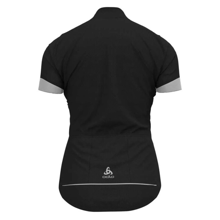 Odlo Essential Short Sleeve Jersey XS Black / Odlo Silver Grey - XL Black / Odlo Silver Grey - Image 2