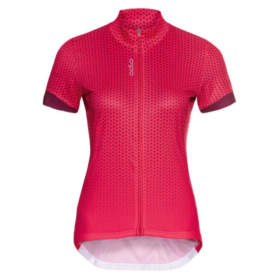 Odlo Integral Essential Imprim Short Sleeve Jersey XS Paradise Pink / Raspberry Fudge