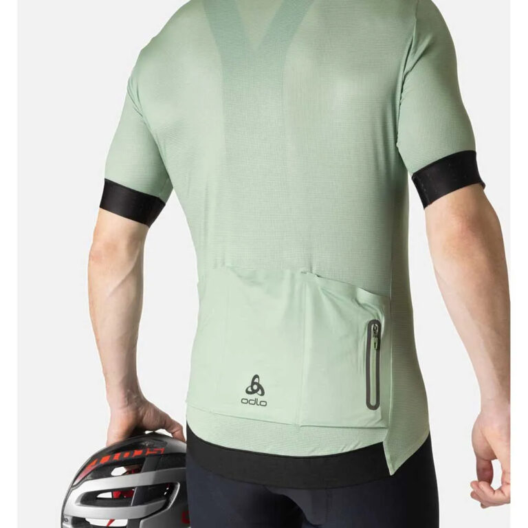 Odlo Zeroweight Short Sleeve Jersey L Loden Frost / Black - Image 5