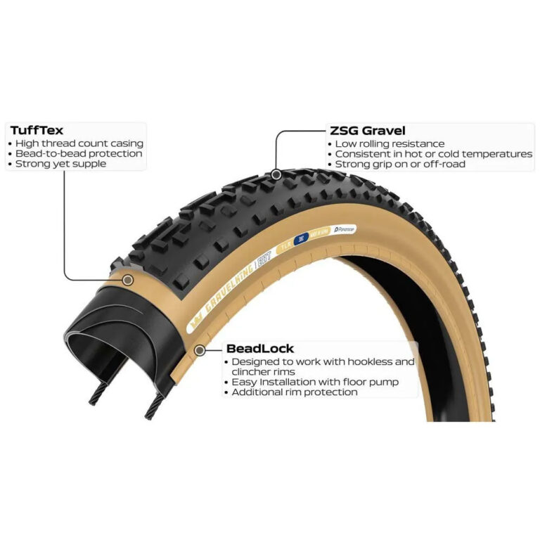 Panaracer Gravelking EXT Tubeless 700C X 38 Gravel Tyre 700C x 38 Brown - Image 3