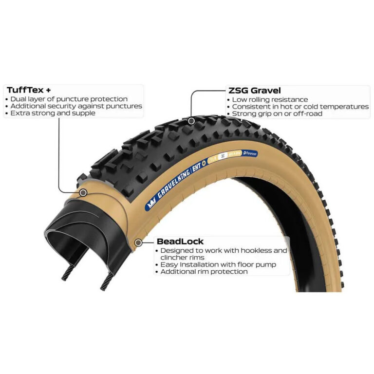 Panaracer Gravelking EXT+ Tubeless 700C X 38 Gravel Tyre 700C x 38 Black - Image 3