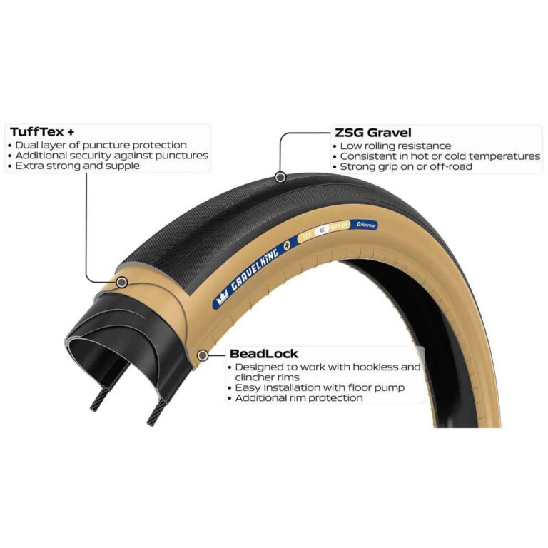 Panaracer Gravelking+ Tubeless 700C X 30 Gravel Tyre 700C x 30 Black - Image 3