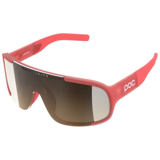 POC Aspire Sunglasses Brown Silver Mirror/CAT2 Ammolite Coral Translucent