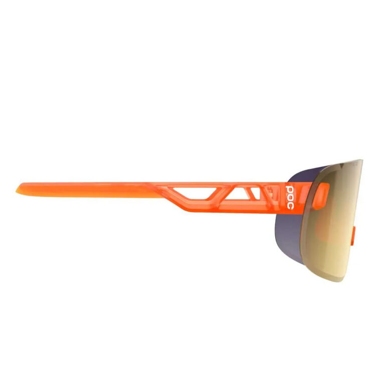 POC Elicit Sunglasses Clarity Road / Partly Sunny Gold/CAT2 Fluorescent Orange Translucent - Image 4