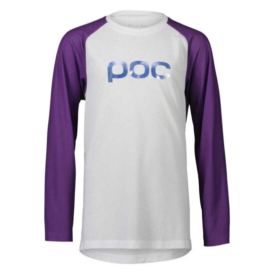 POC Essential Long Sleeve Enduro Jersey 10 Years Hydrogen White / Sapphire Purple