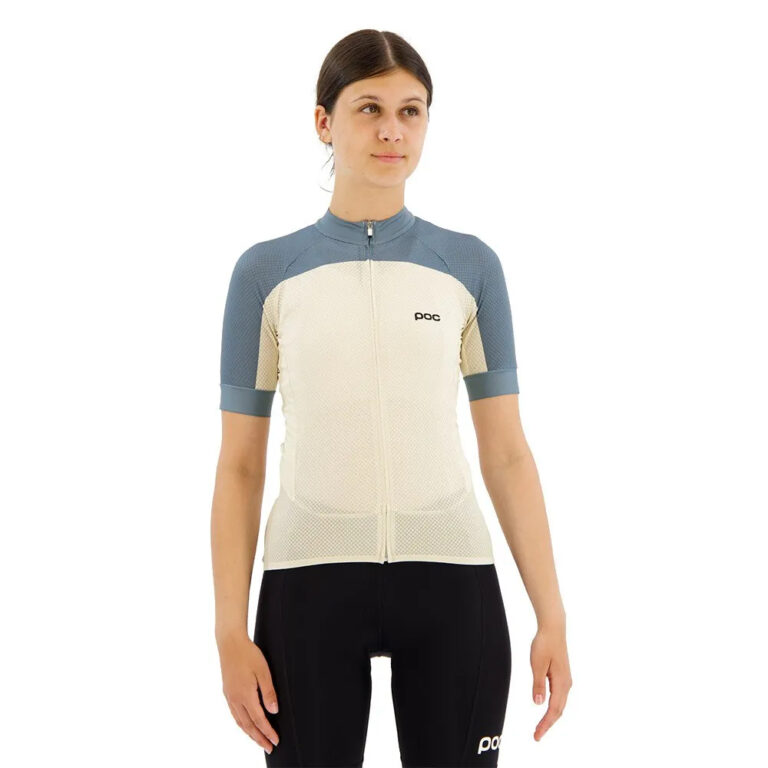 POC Essential Road Logo Short Sleeve Jersey XS Okenite Off-White / Calcite Blue - L Okenite Off-White / Calcite Blue