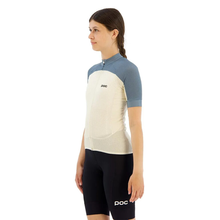 POC Essential Road Logo Short Sleeve Jersey XS Okenite Off-White / Calcite Blue - L Okenite Off-White / Calcite Blue - Image 5