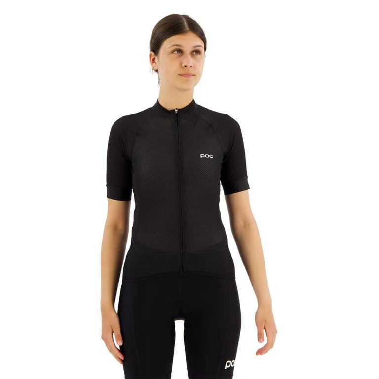 POC Essential Road Logo Short Sleeve Jersey XS Uranium Black / Hydrogen White - L Uranium Black / Hydrogen White