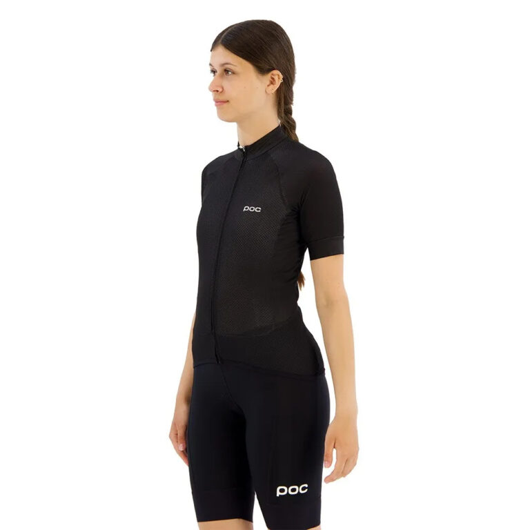 POC Essential Road Logo Short Sleeve Jersey XS Uranium Black / Hydrogen White - L Uranium Black / Hydrogen White - Image 5