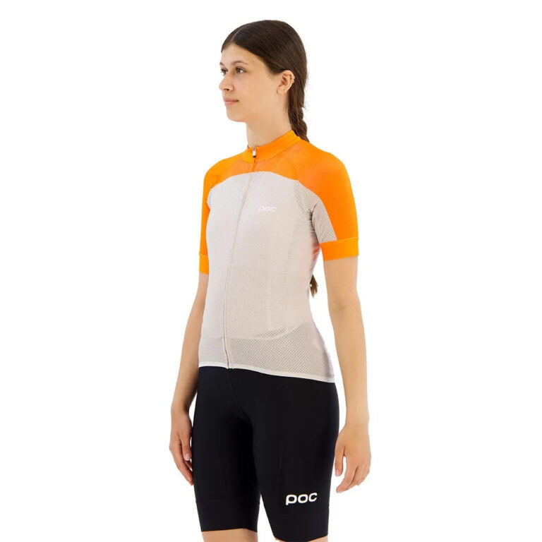 POC Essential Road Logo Short Sleeve Jersey XS Zink Orange / Granite Grey - L Zink Orange / Granite Grey - Image 5