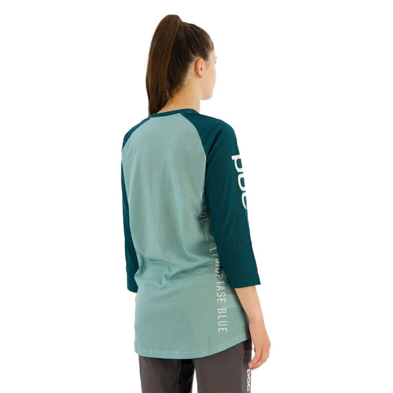 POC MTB Pure 3/4 Sleeve Enduro Jersey M Lt Dioptase Blue / Dioptase Blue - L Lt Dioptase Blue / Dioptase Blue - Image 6