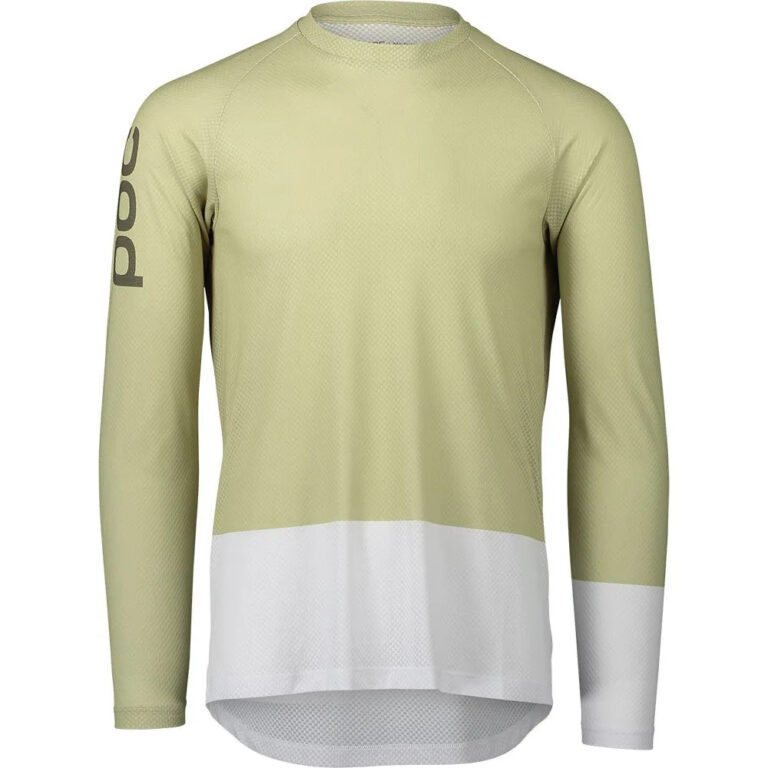 POC MTB Pure Long Sleeve Jersey S Prehnite Green / Hydrogen White - XL Prehnite Green / Hydrogen White - Image 4