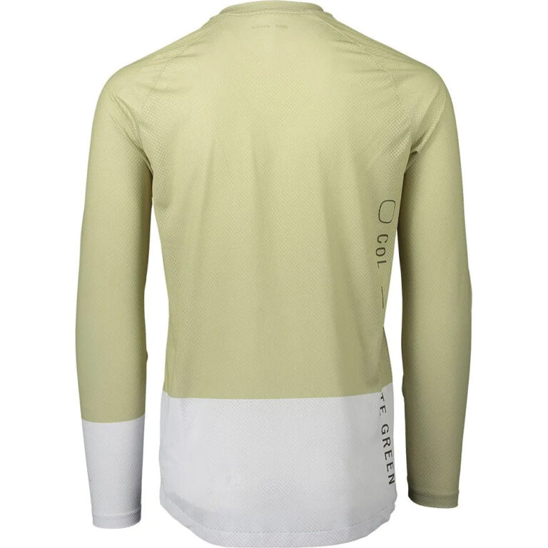 POC MTB Pure Long Sleeve Jersey S Prehnite Green / Hydrogen White - XL Prehnite Green / Hydrogen White - Image 5