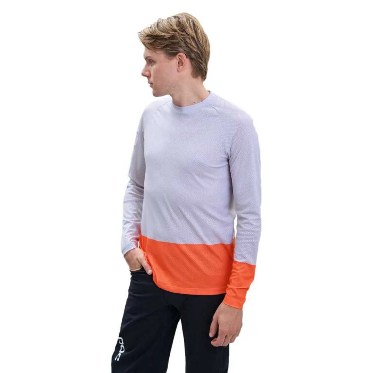 POC Pure Long Sleeve Enduro Jersey M Granite Grey / Zink Orange