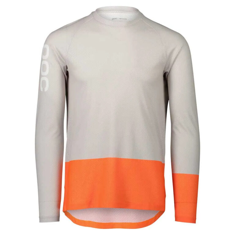 POC Pure Long Sleeve Enduro Jersey M Granite Grey / Zink Orange - Image 3