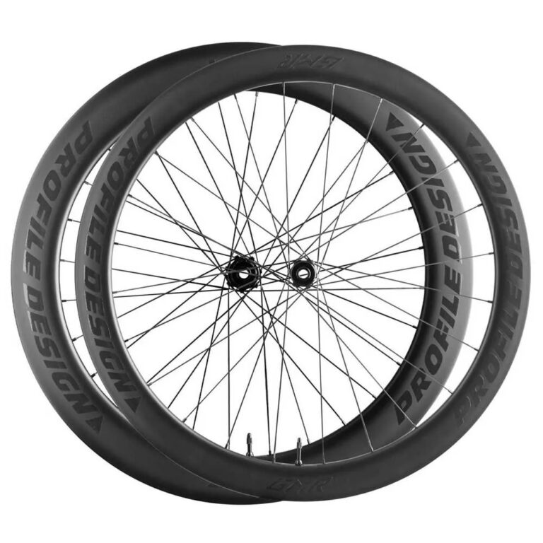 Profile design Profile Design GMR 50/65 Carbon CL Disc Tubeless Road Wheel Set 12 x 100 / 12 x 142 mm &amp; Shimano/Sram HG Black