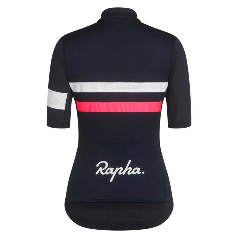 Rapha Brevet Lightweight Short Sleeve Jersey M Dark Navy / High-Vis Pink / White - Image 2