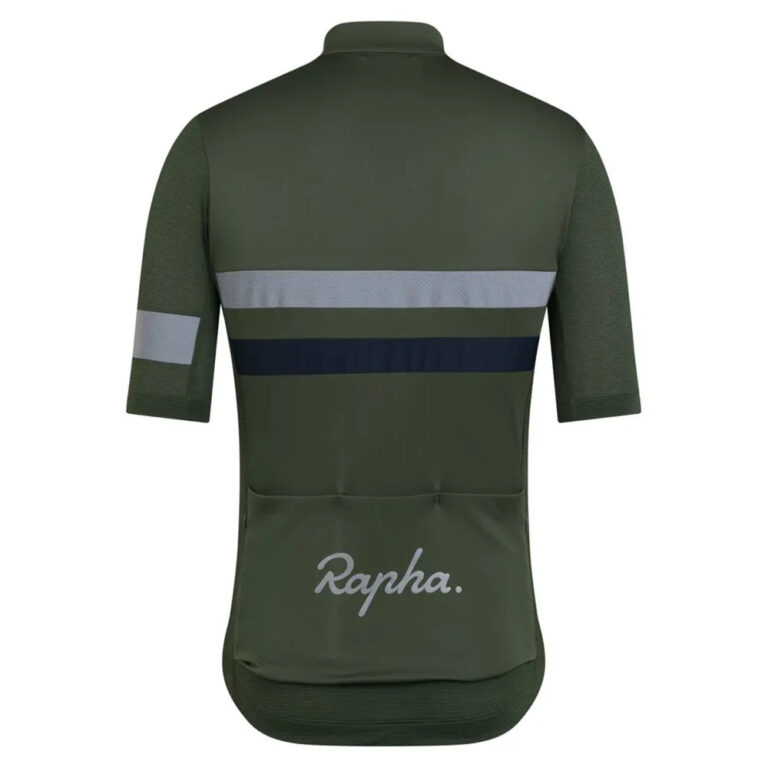 Rapha Brevet Lightweight Short Sleeve Jersey L Deep Olive / Dark Navy - XL Deep Olive / Dark Navy - Image 2