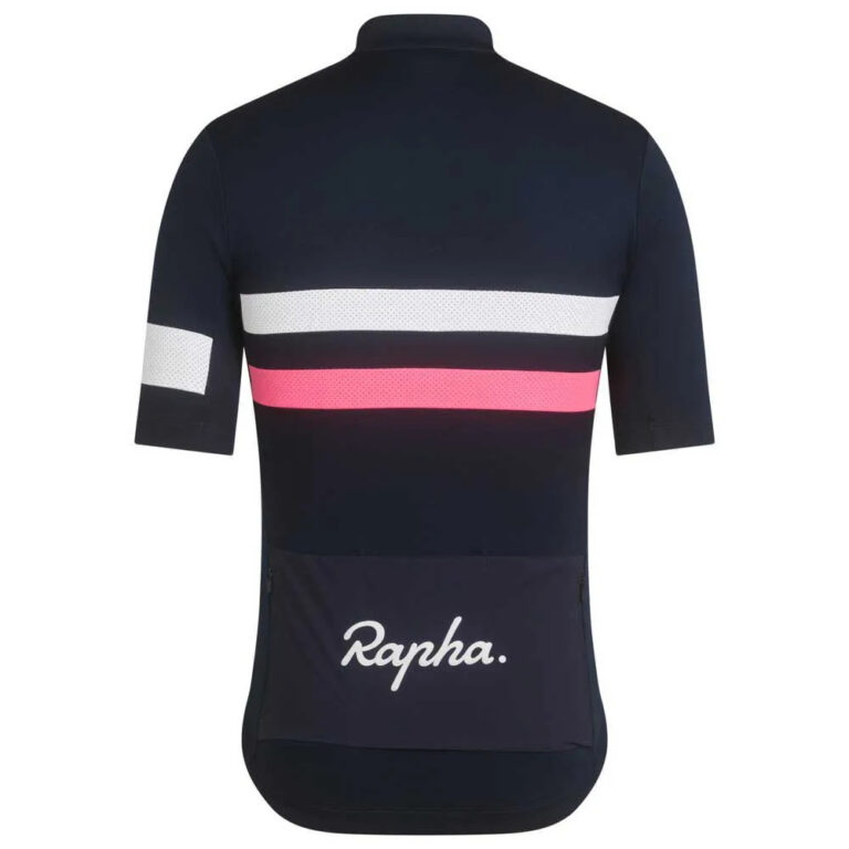 Rapha Brevet Short Sleeve Jersey XS Dark Navy / High-Vis Pink / White - 2XL Dark Navy / High-Vis Pink / White - Image 2