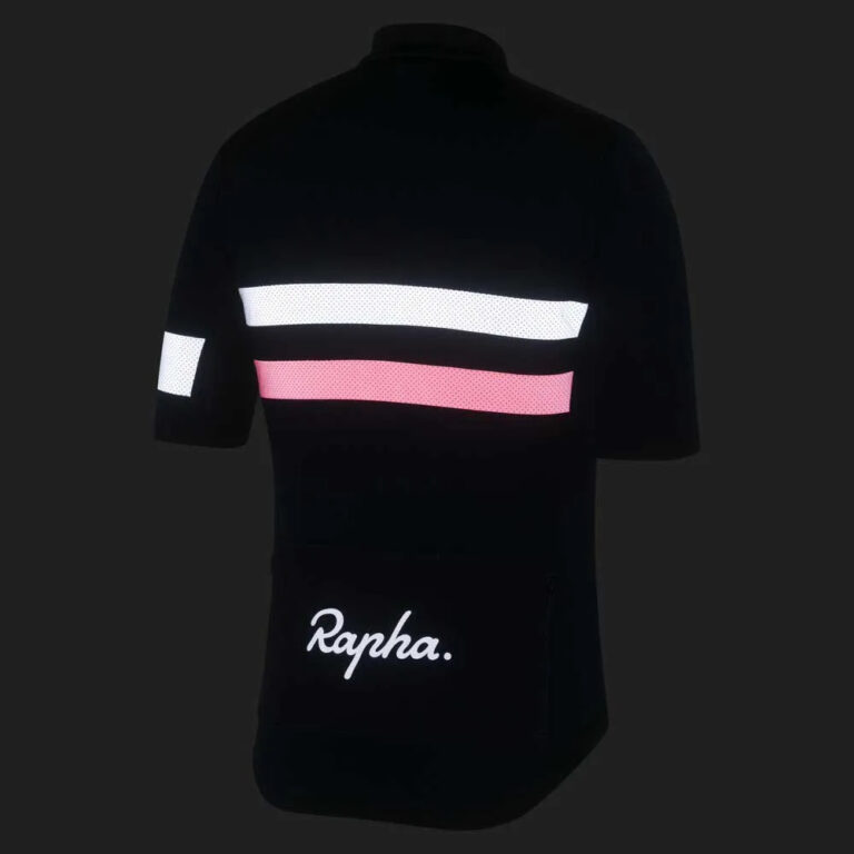 Rapha Brevet Short Sleeve Jersey XS Dark Navy / High-Vis Pink / White - 2XL Dark Navy / High-Vis Pink / White - Image 4