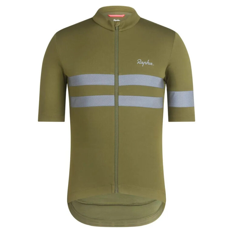 Rapha Brevet Short Sleeve Jersey S Dark Khaki / Silver - 2XL Dark Khaki / Silver