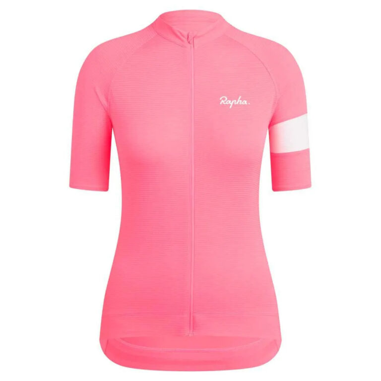 Rapha Core Lightweight Short Sleeve Jersey XS High-Vis Pink / White