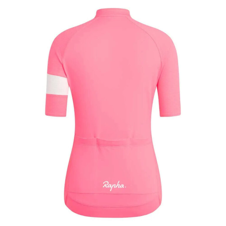 Rapha Core Lightweight Short Sleeve Jersey XS High-Vis Pink / White - Image 2