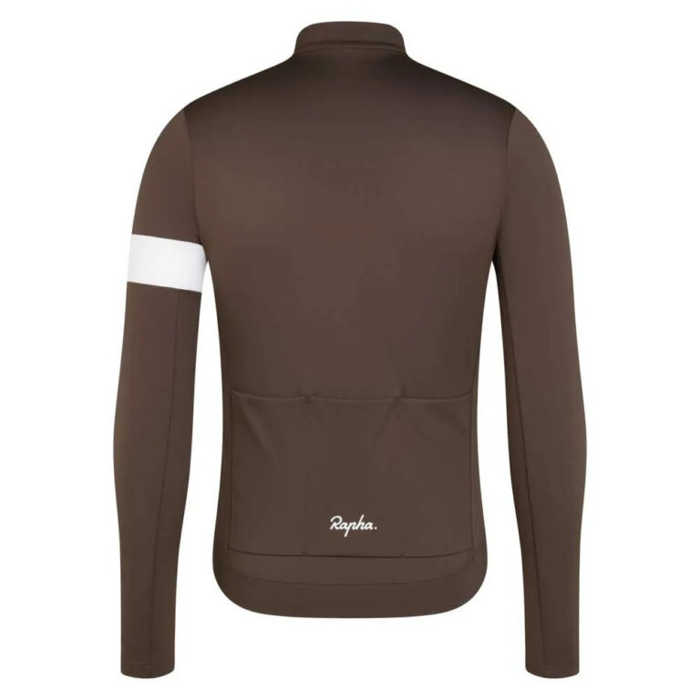 Rapha Core Thermal Long Sleeve Jersey XS Deep Coffee / White - 2XL Deep Coffee / White - Image 2