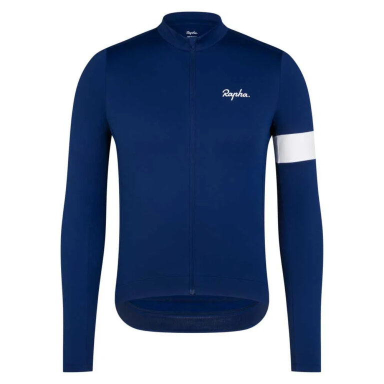 Rapha Core Thermal Long Sleeve Jersey XS Navy / White - 2XL Navy / White