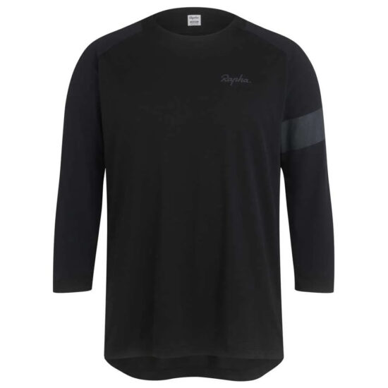 Rapha Trail 3/4 Sleeve Enduro Jersey S Black / Black - XL Black / Black