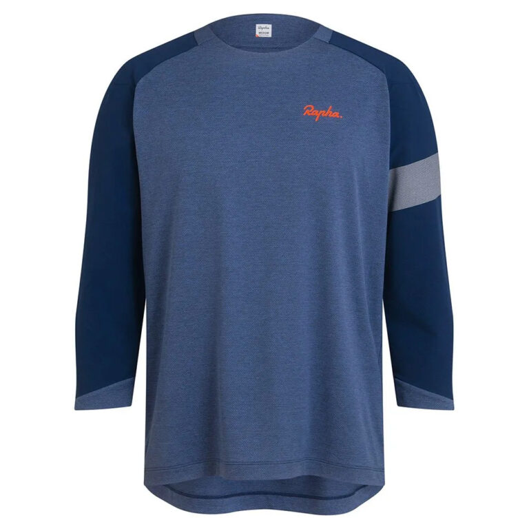 Rapha Trail 3/4 Sleeve Enduro Jersey M Navy / Orange