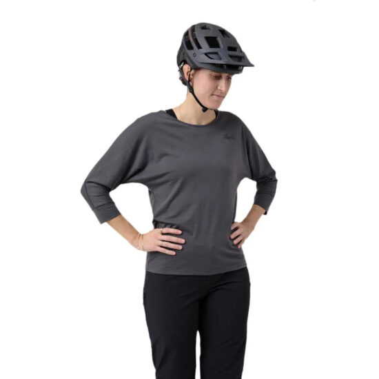 Rapha Trail Merino 3/4 Sleeve Enduro Jersey XS Dark Grey / Black - XL Dark Grey / Black