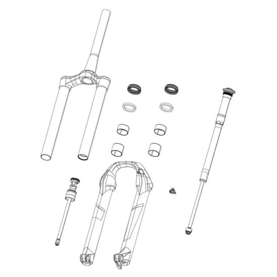 RockShox 180 Mm 27/29 Lyrik C1-C3 Yari B2-B3 Fork Spring Dual Position Air Kit One Size Multicolor