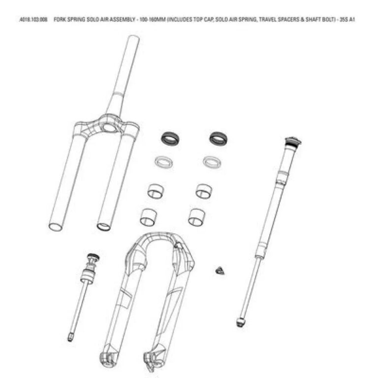 RockShox Fork Spring Solo Air Set 100-160 mm Silver