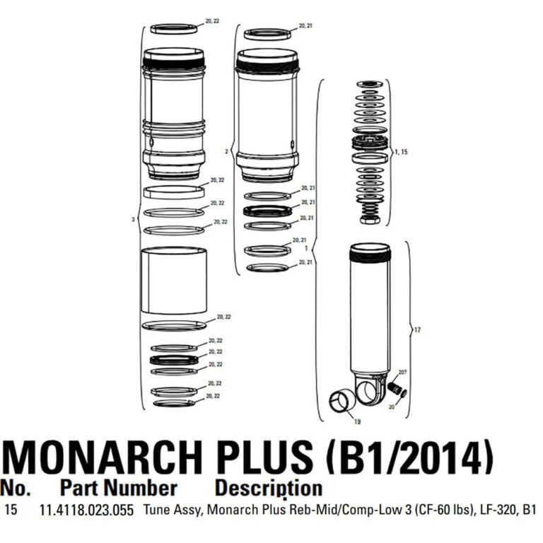 RockShox Kit Tune Monarch Plus ML3 320 Set One Size Black