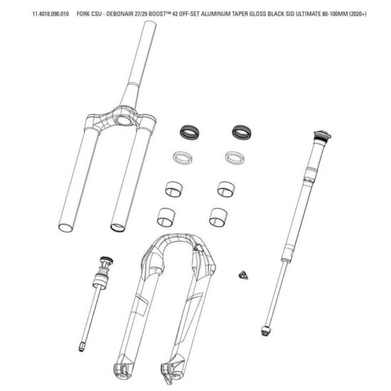 RockShox SID Ultimate Manual Boost 15x110 Mm 42 Offset Debon Air MTB Fork 27.5&acute;&acute; - 650B &amp; 80-100 mm Gloss Black