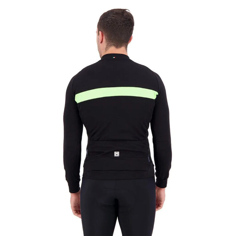 Santini Adapt Wool Thermal Long Sleeve Jersey XS Green Fluo - 4XL Green Fluo - Image 2