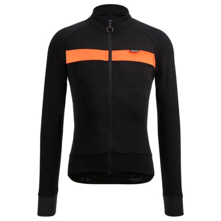 Santini Adapt Wool Thermal Long Sleeve Jersey S Orange - 3XL Orange - Image 3