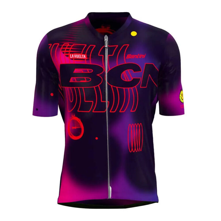 Santini Barcellona Stage La Vuelta Official Short Sleeve Jersey 2XS Print - XS Print