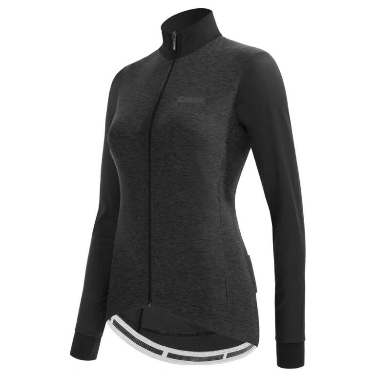 Santini Colore Puro Long Sleeve Jersey 2XS Black - XL Black - Image 3